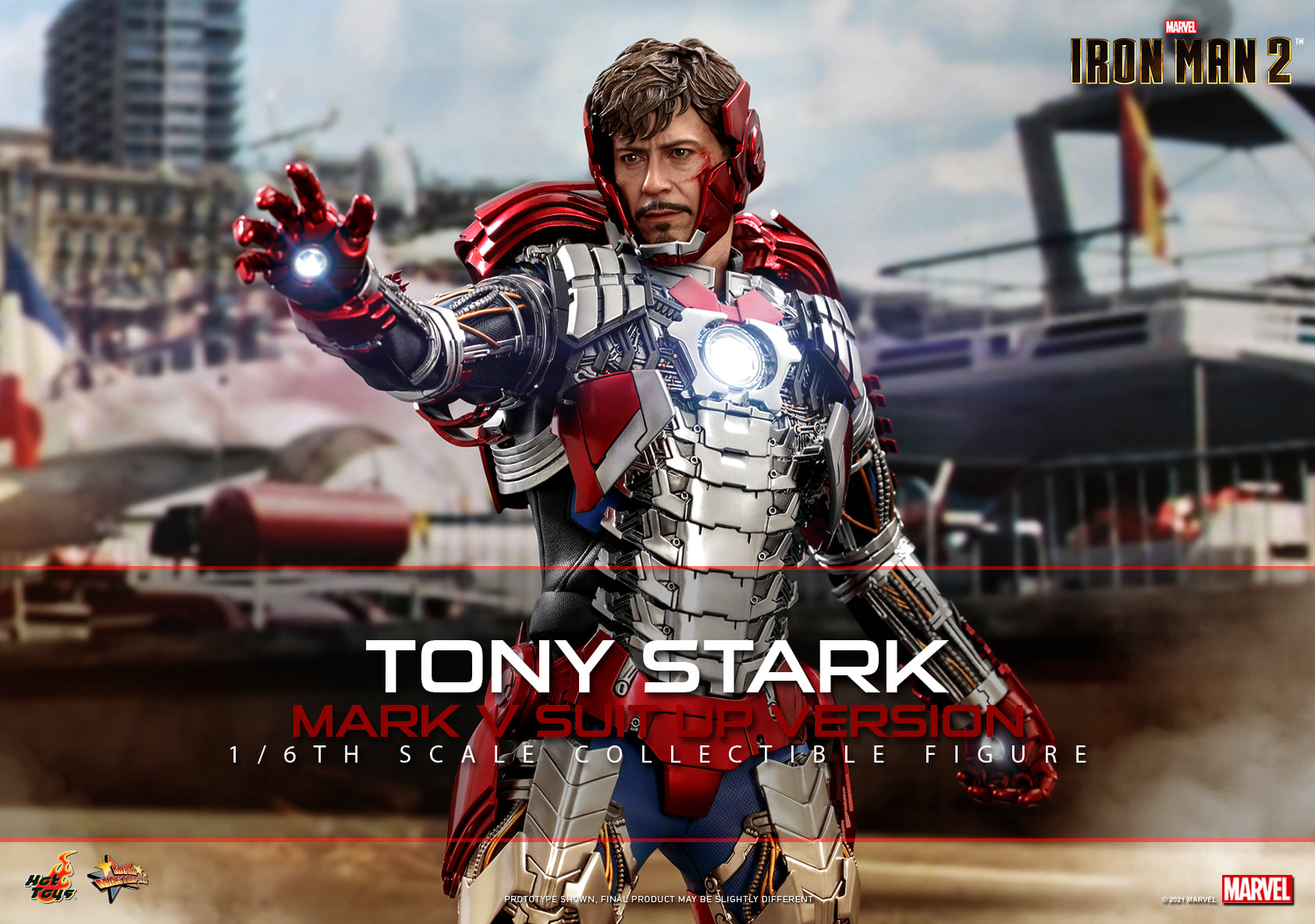 Tony Stark Suits Up in New IRON MAN 2 Mark V Hot Toys Figure