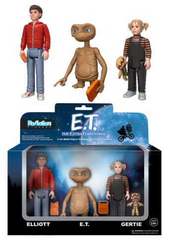 ET ReAction Funko 345x500 E.T. ReAction Action Figure 3 Pack & E.T. Glow in the Dark Finger and Chest ReAction Action Figure
