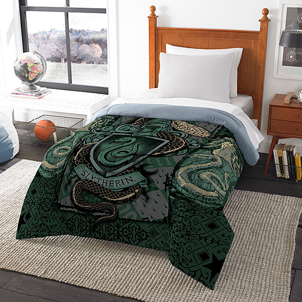 jlss harry potter house comforters slytherin Harry Potter House Comforters